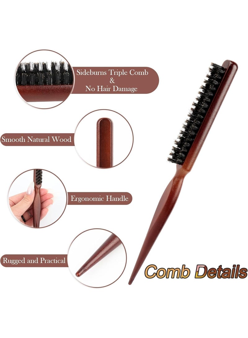 Generic Wooden Hair Styling Brush – Firm Bristle Brush for Hair Smoothing, Styling & Edge Control – Comfortable Grip, Professional Use – 1 Piece - Image 3